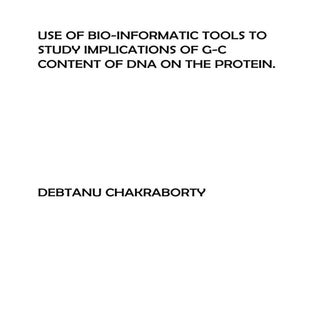 Use of bio-informatic tools in bact...