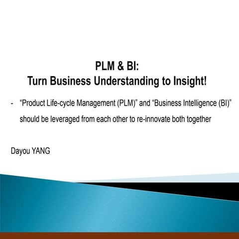 Research About Integration of PLM & BI