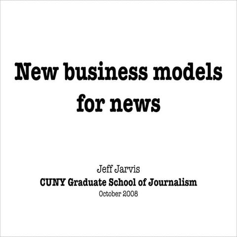 New Business Models for News