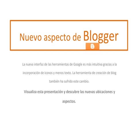 Nueva interfaz de blogger