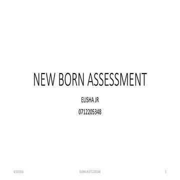 New born assessment