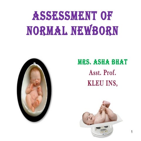 New Born Assessment Ppt