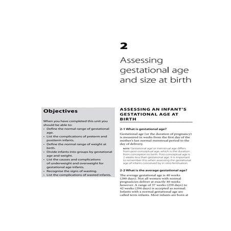 Gestational Age and Birthweight Classification | PPTX