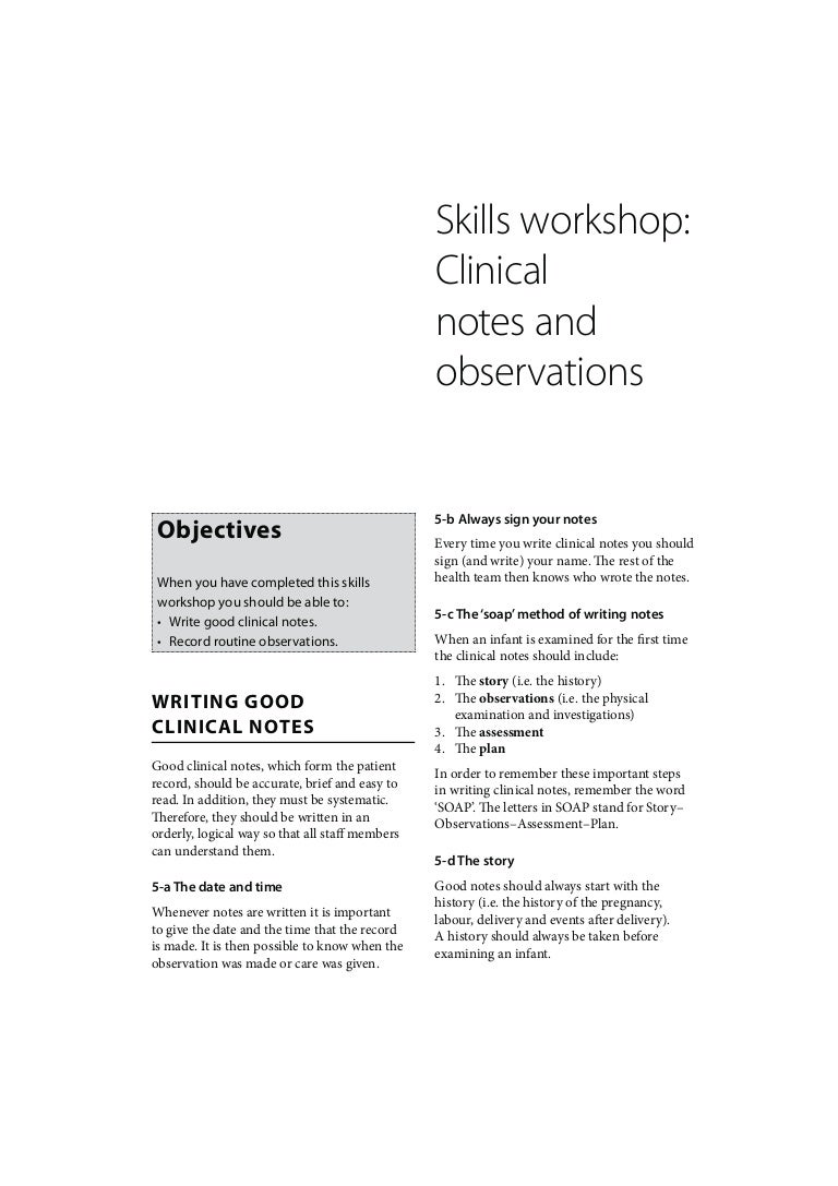 Soap Note Charting Examples