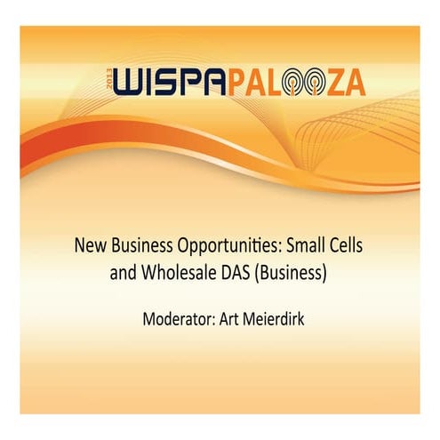 New Business Opportunities: Small Cells and Wholesale DAS  