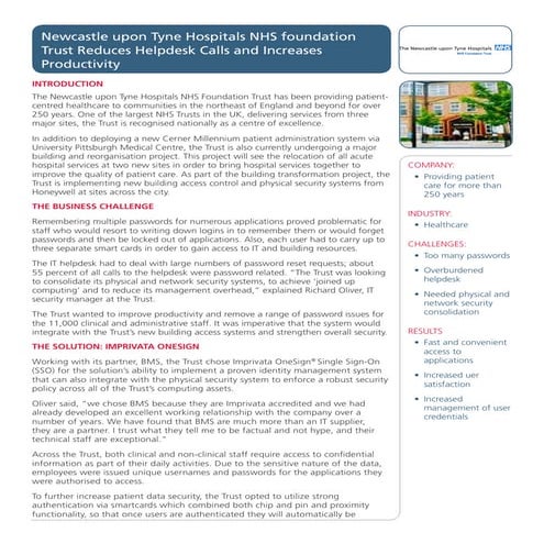 Newcastle upon Tyne Hospitals NHS Success Story