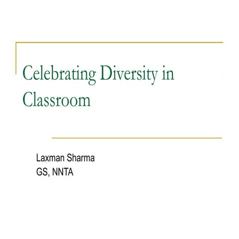 Celebrating Diversity in Classroom