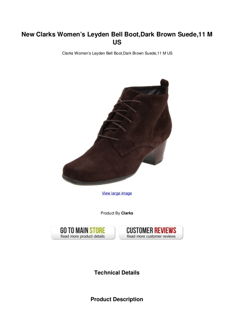New clarks womens leyden bell boot dark brown suede11 m us