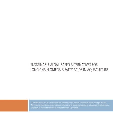 Fish-oil alternative business development