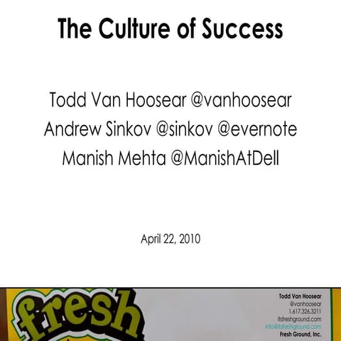 The Culture of Success