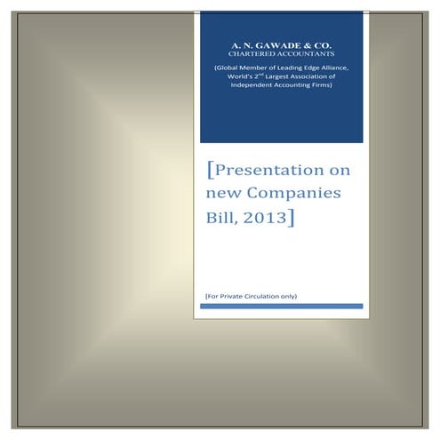 New Companies Act 2013 highlights