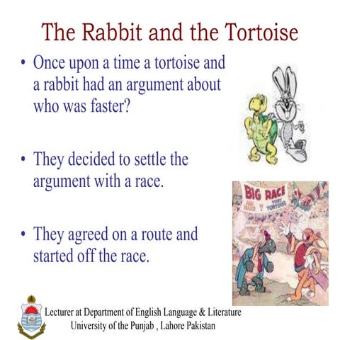 New concept of the story hare and the tortoise