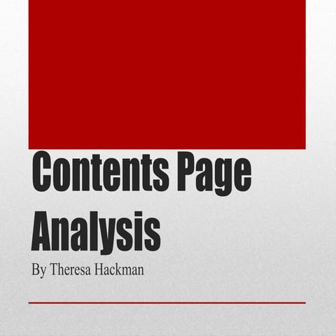 Magazine coverpage analysis | PPTX