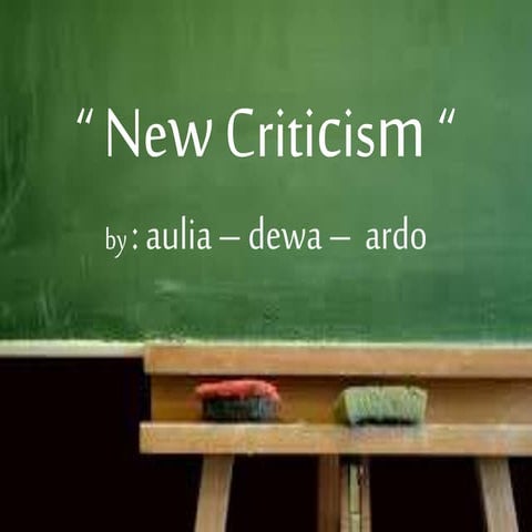 New criticism 
