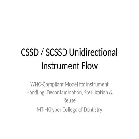 New_CSSD_Unidirectional_Flow_WHO.pptx...New_CSSD_Unidirectional_Flow ...