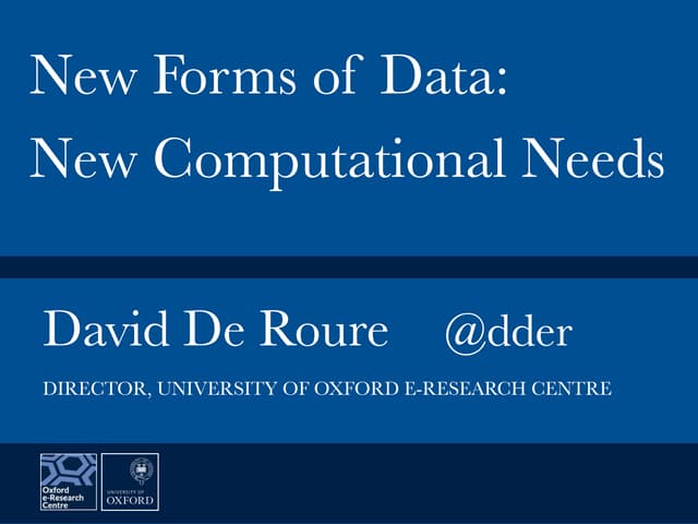 New Data `New Computation