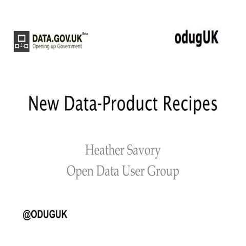 New data product recipes