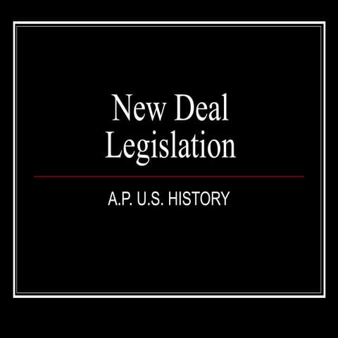 New Deal Legislation