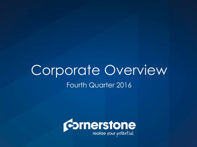 CSOD Investor Deck Q4 2016