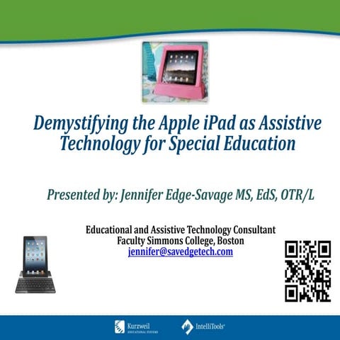 New demystifying the i pad as assistive technology for special education 2014