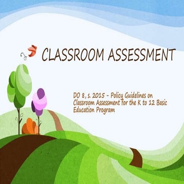 New dep ed assessment explained