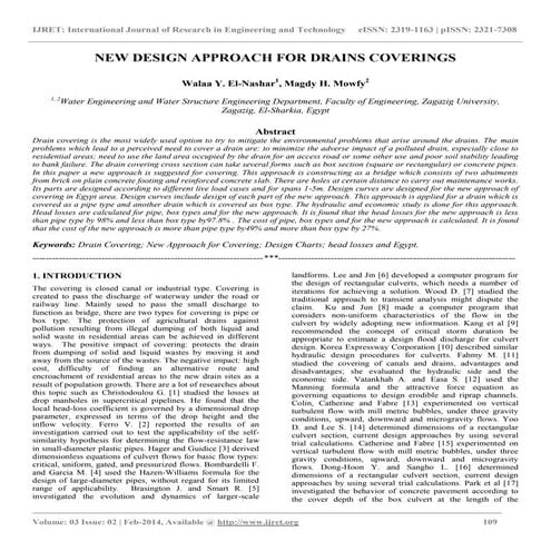 New design approach for drains coverings