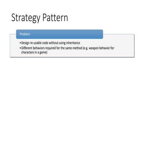 DESIGN PATTERNS: Strategy Patterns | PPTX