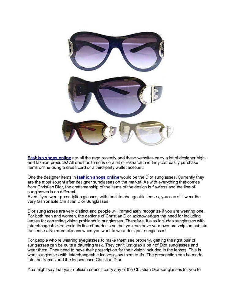 designer sunglasses dior