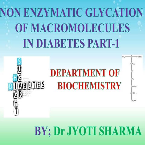 non enzymatic glycation in diabetes