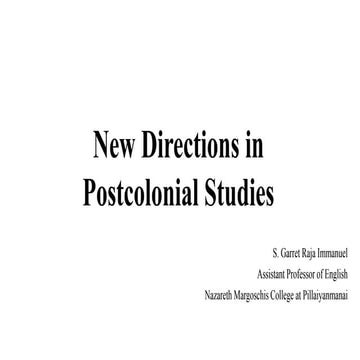 New Directions in Postcolonial Studies.pptx