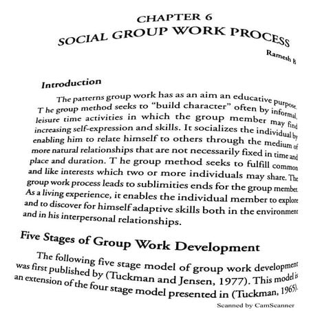 Social Group Work Process | PDF