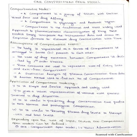 ONE COMPARTMENT OPEN MODEL I.V BOLUS (Contact me: dr.m.bharathkumar@gmail.com)