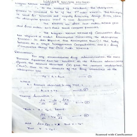 WAGNER NELSON METHOD (Contact me: dr.m.bharathkumar@gmail.com)