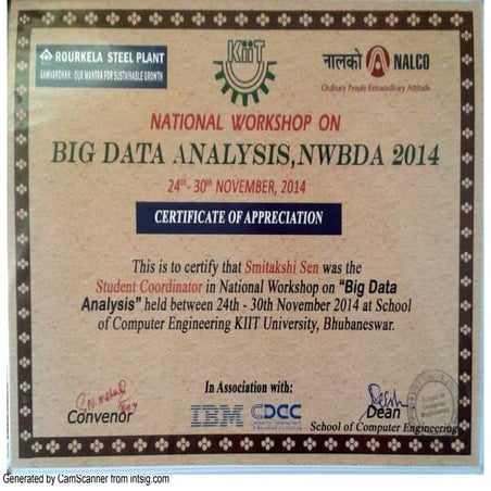 Certificate of Appreciation