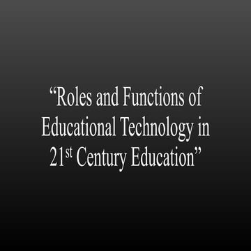 New doc roles and functions if educational technology