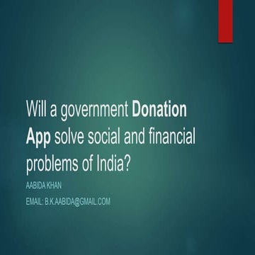 GiveIndia - The Need for Giving in India | PPT