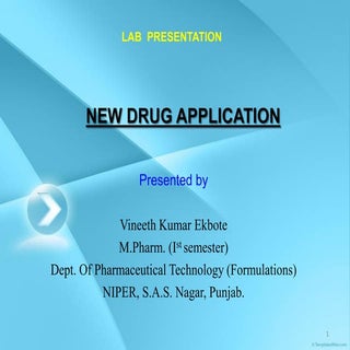 New drug application