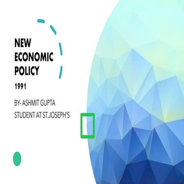 New Economic Policy 1991 | PDF