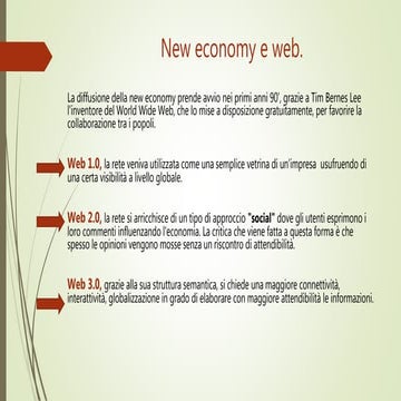 New economy e l'evoluzione del Web 