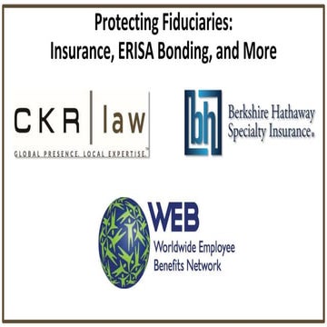 Protecting Fiduciaries: ERISA Insurance, Bonding, and More