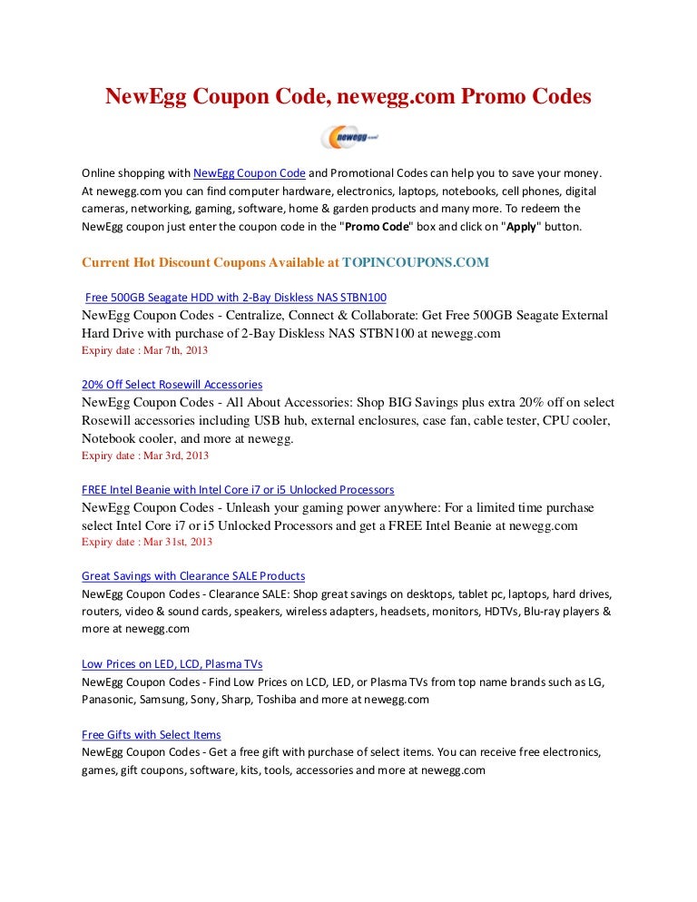 newegg coupon code