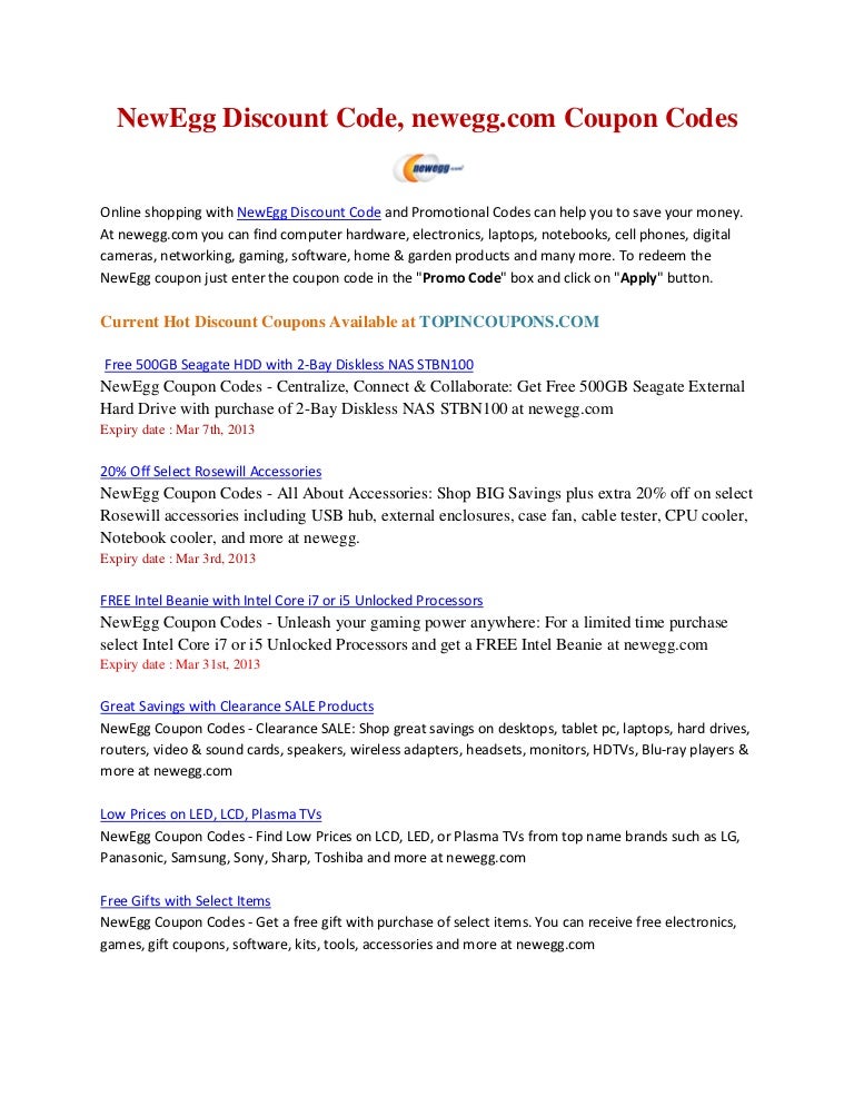 newegg discount code