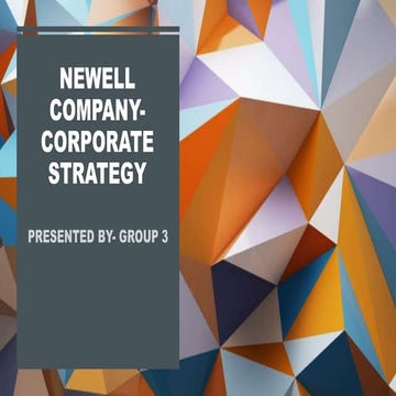 Newells strategic management case study