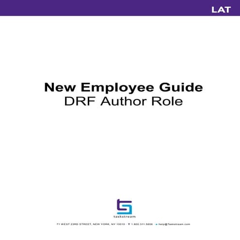 New employee -author guide