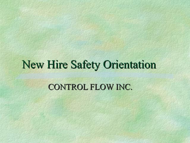 New Employee Orientation 05