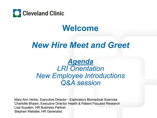 New employee orientation may 2017