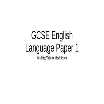 AQA- English Language Mock