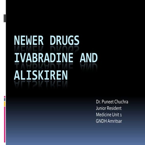 Newer drugs aliskerin and ivabradine