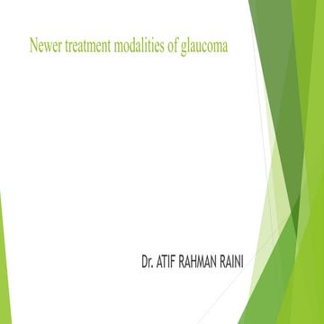 Newer treatment modalities of glaucoma