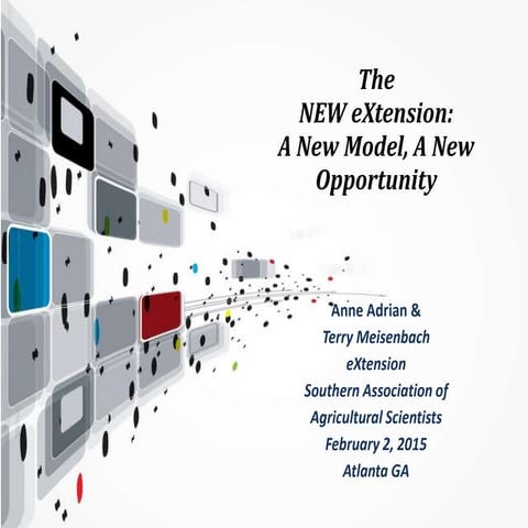 The NEW eXtension:  A New Model, A New Opportunity SAAS 2015